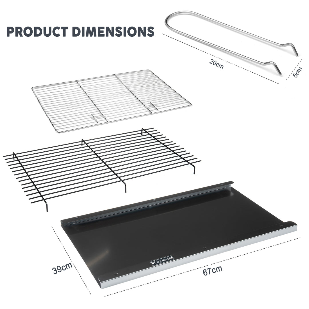 67cm BBQ Grill Tray Set DIY Outdoor