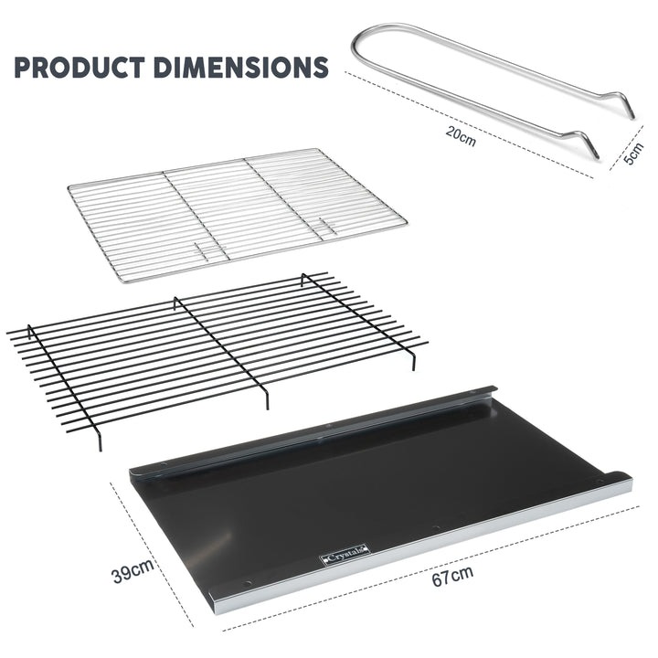 67cm BBQ Grill Tray Set DIY Outdoor