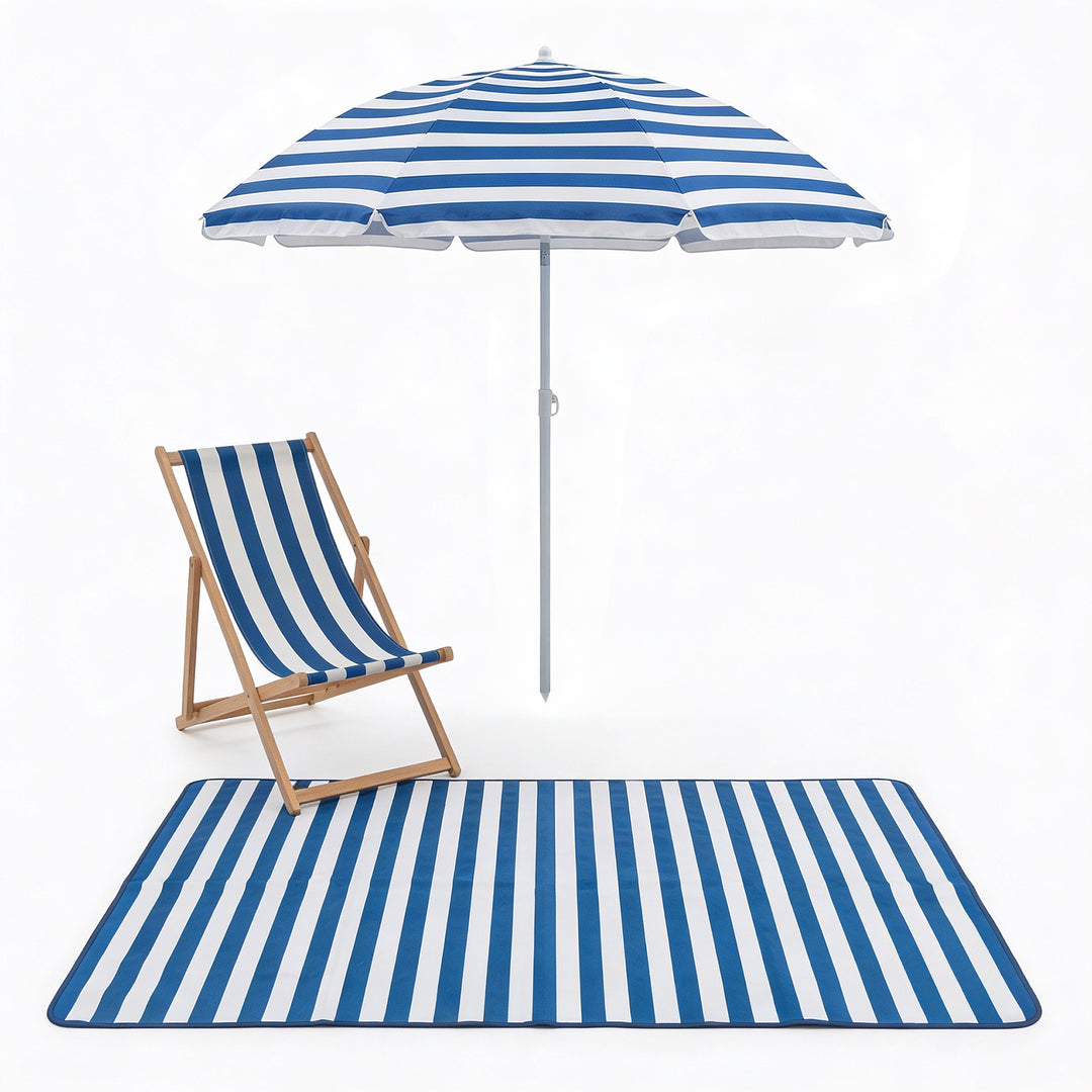 Picnic Mat with Umbrella &amp; Deck Chair