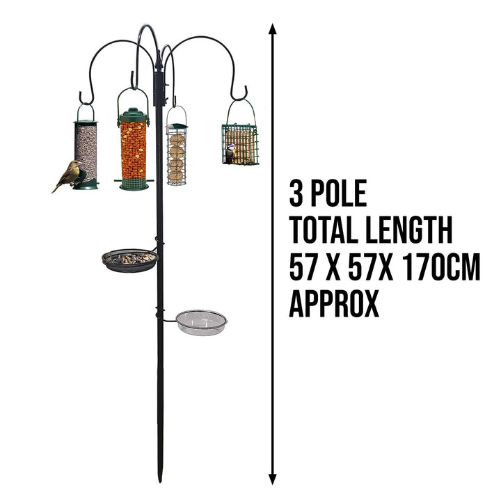 Bird Feeding Station With Water Bath