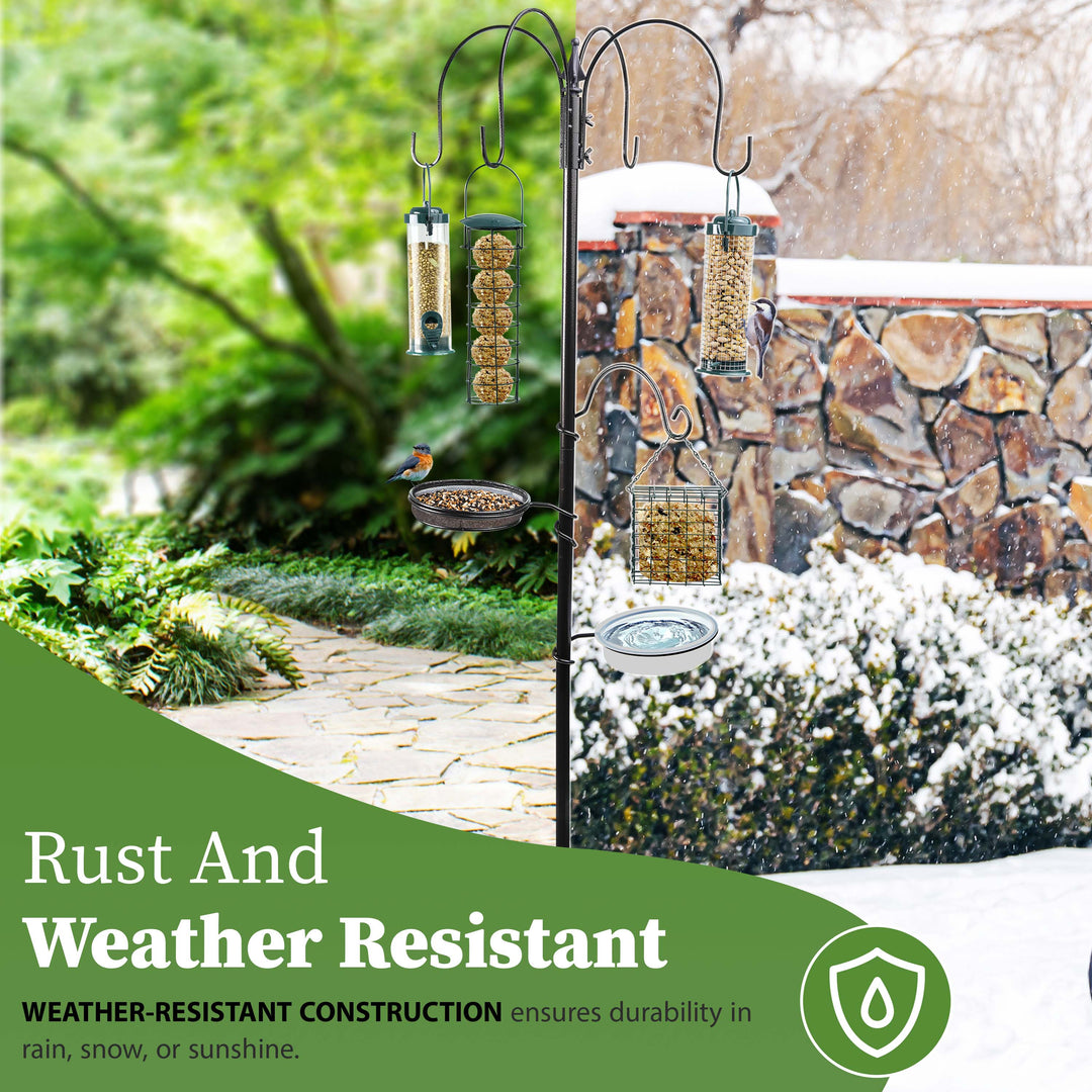 Bird Feeding Station With Water Bath