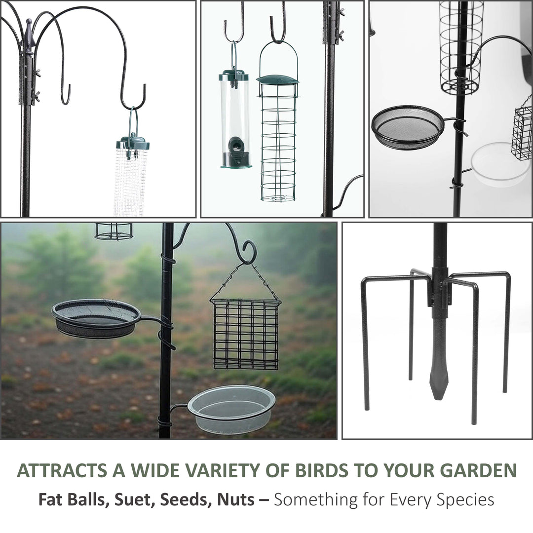 Bird Feeding Station With Water Bath