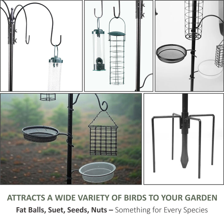 Bird Feeding Station With Water Bath