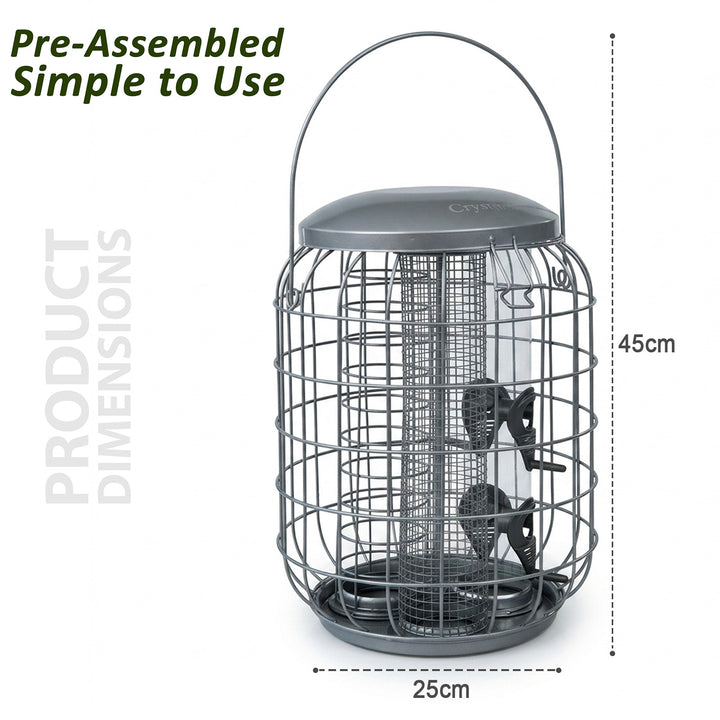 3 in 1 Seed, Nut, Fat Ball Bird Feeder