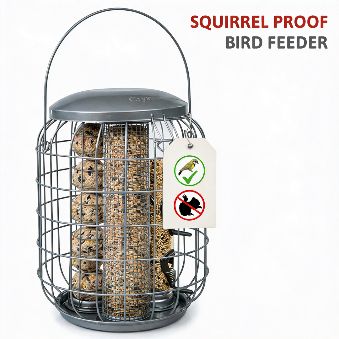 Squirrel Proof Seed, Nut, Fat Ball Bird Feeder