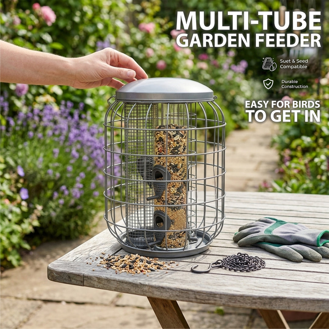 3 in 1 Seed, Nut, Fat Ball Bird Feeder