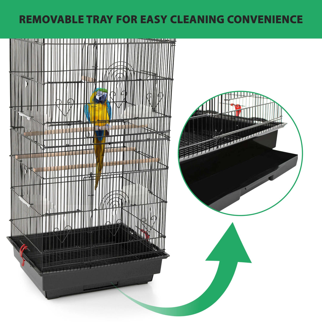 Bird Cage Large Metal - Black/White