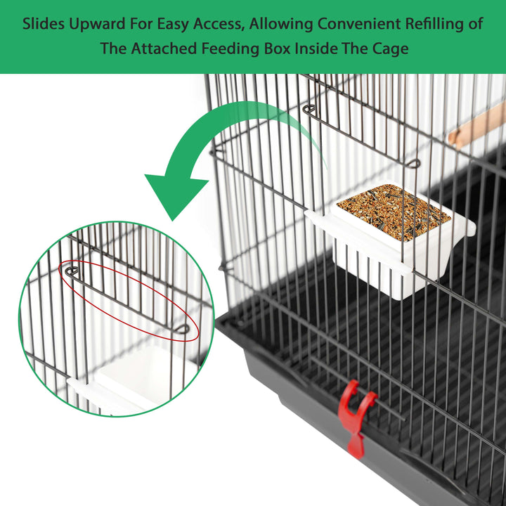 Bird Cage Large Metal - Black/White