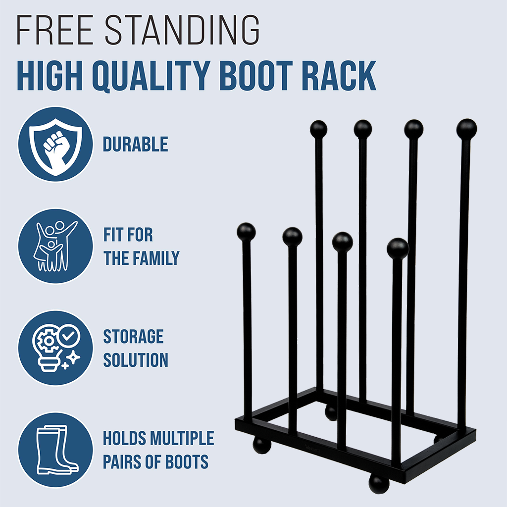 4 Pair Wellington Boot Shoe Rack