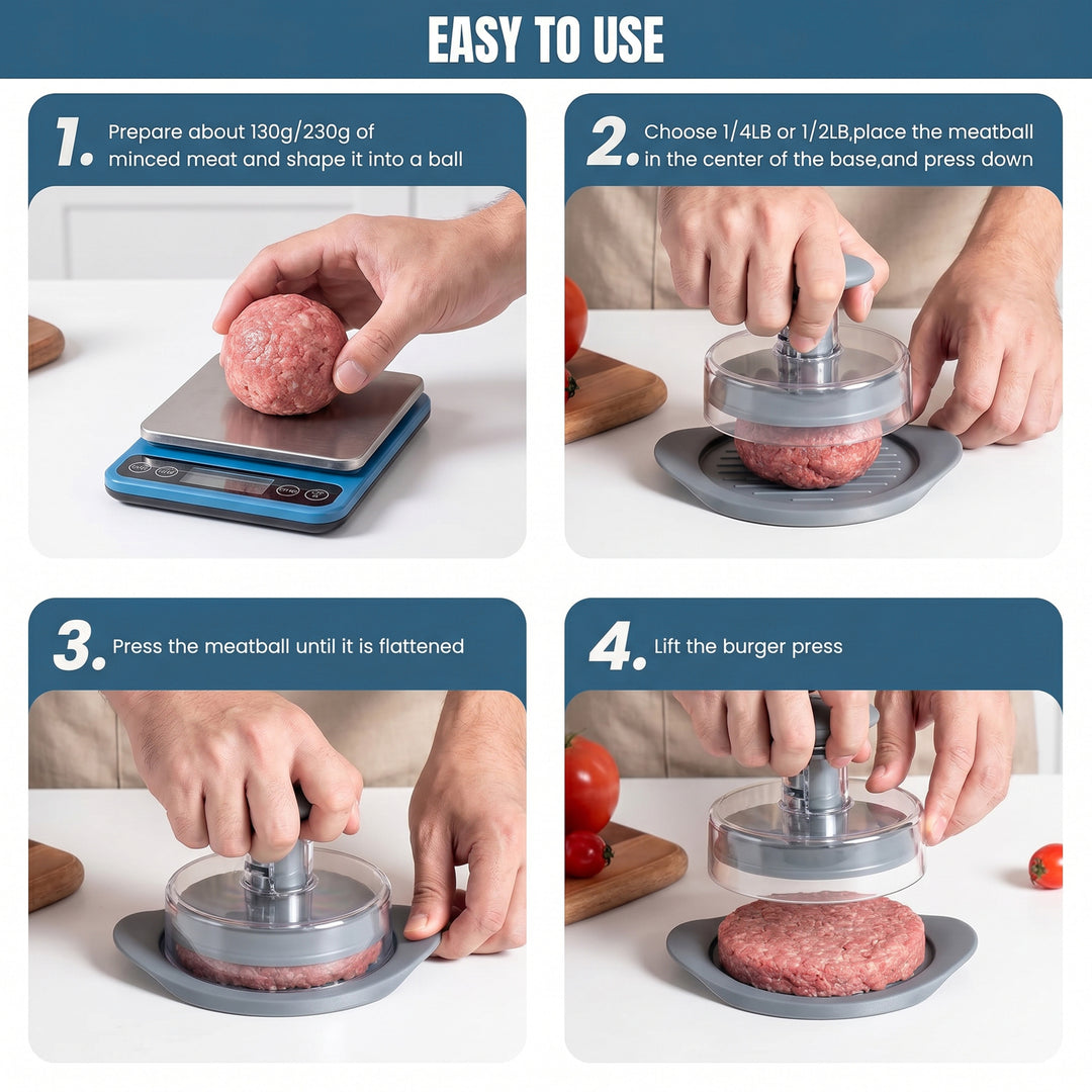 Non Stick Round Burger Press