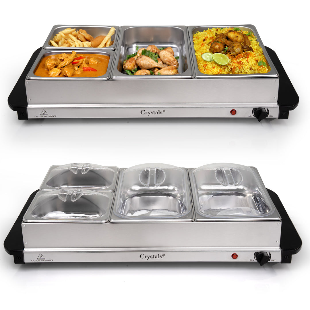 4 Tray Compartments Electric Buffet Server