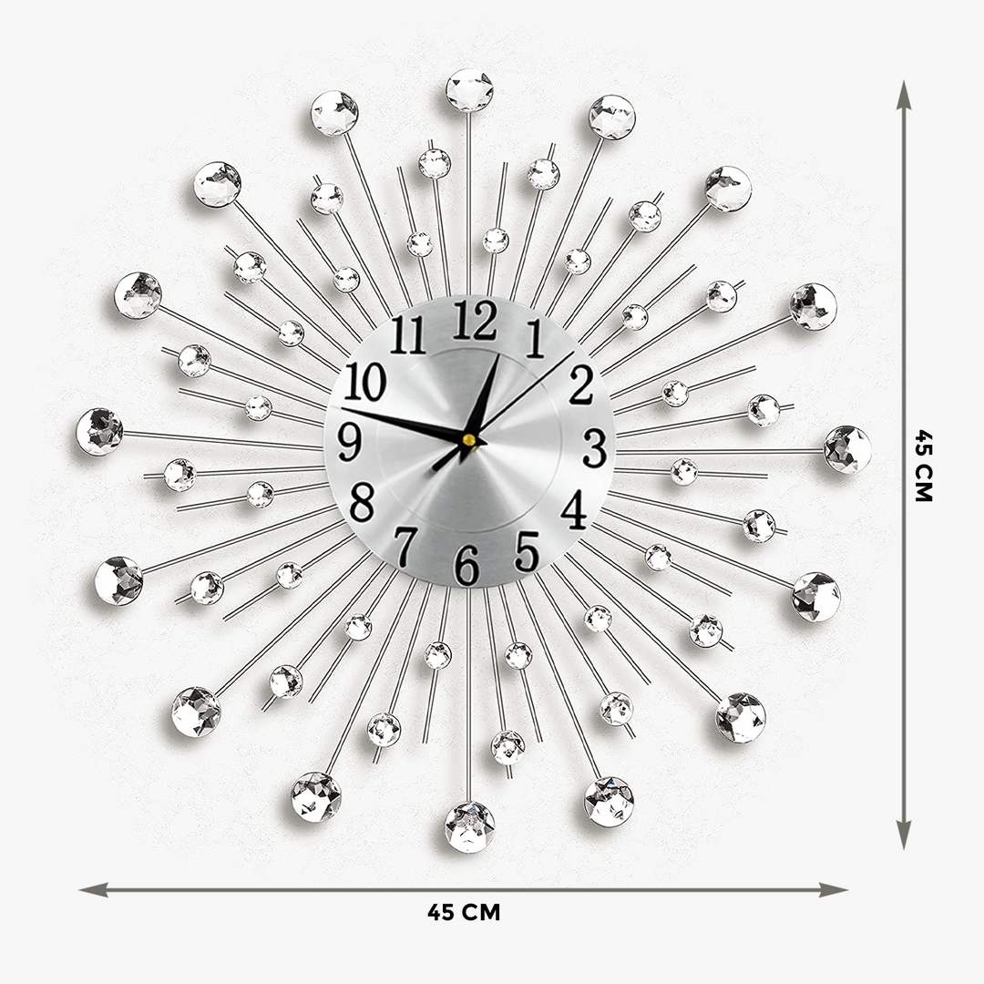Living Room Diamante Beaded Wall Clock