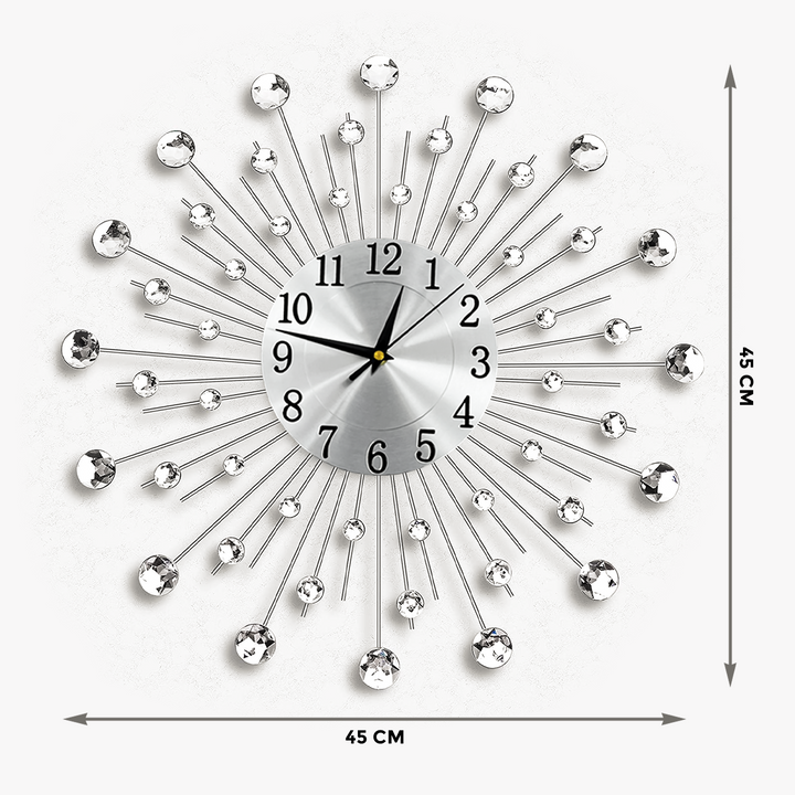 Living Room Diamante Beaded Wall Clock