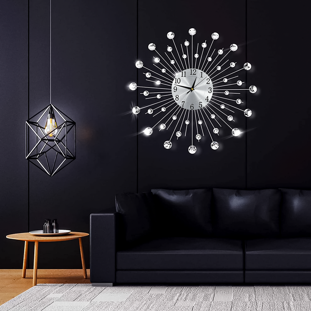 Living Room Diamante Beaded Wall Clock