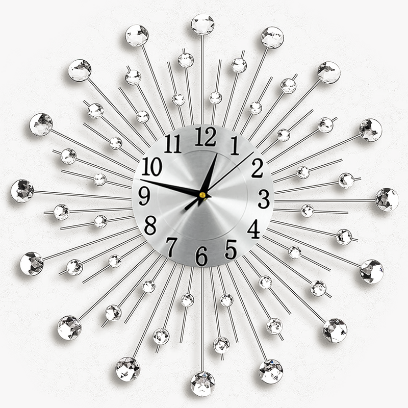 Living Room Diamante Beaded Wall Clock