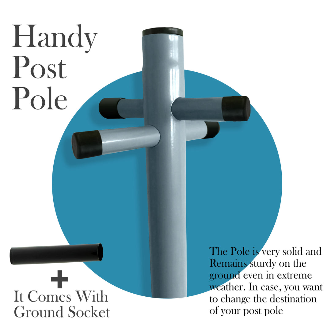 2.4m Washing Line Post Pole with Socket