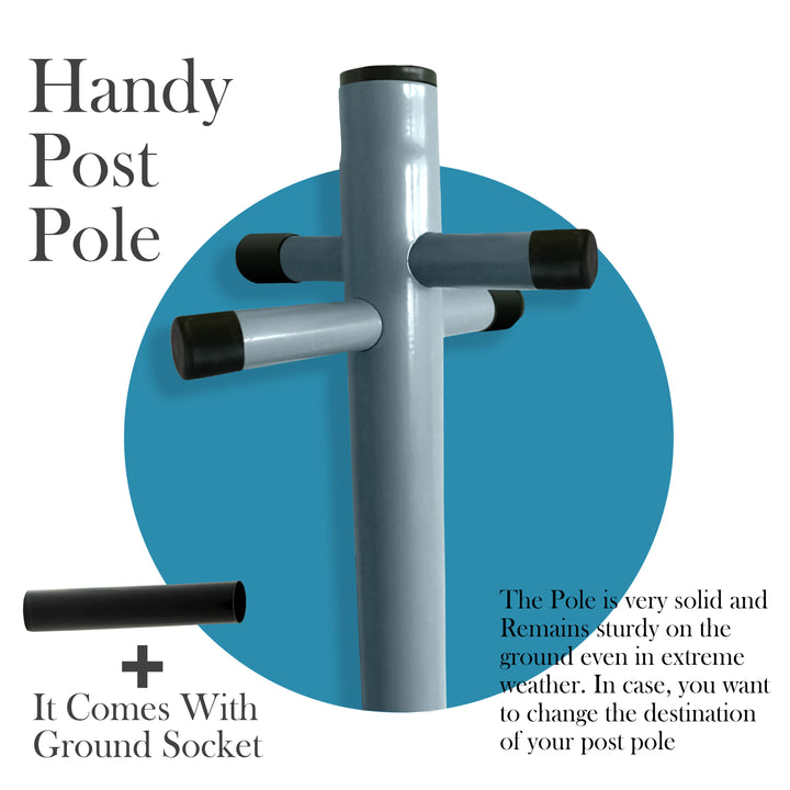 2.4m Washing Line Post Pole with Socket
