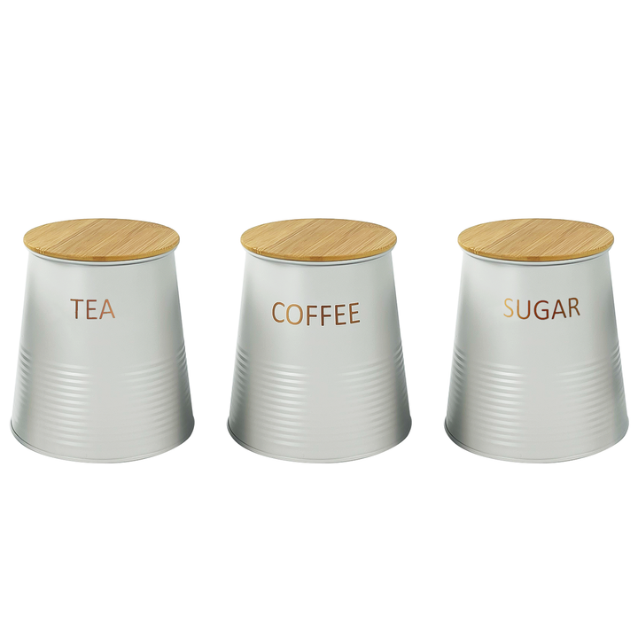 Set of 3 Tea/Coffee/Sugar Canisters
