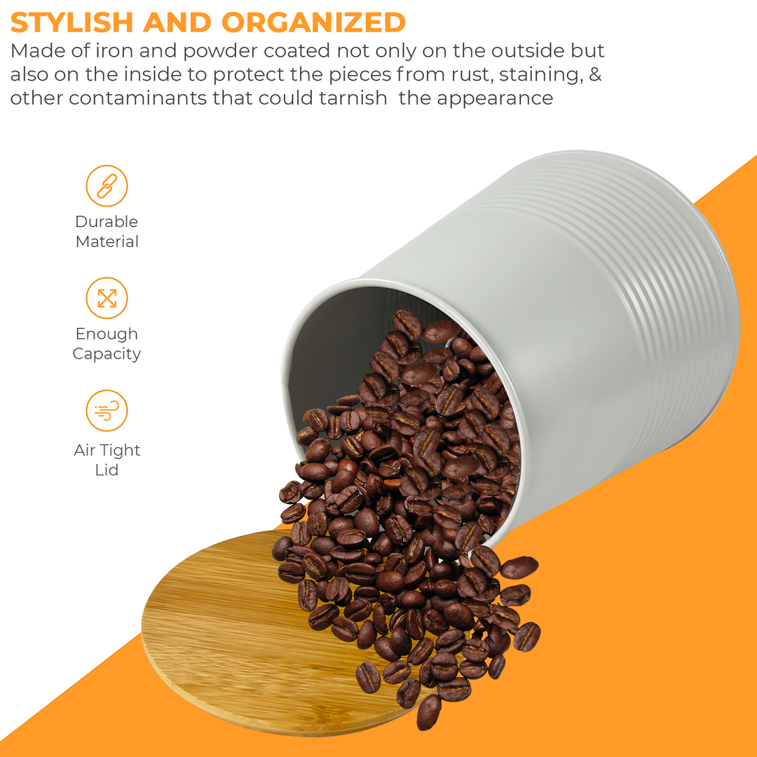 Set of 3 Tea/Coffee/Sugar Canisters