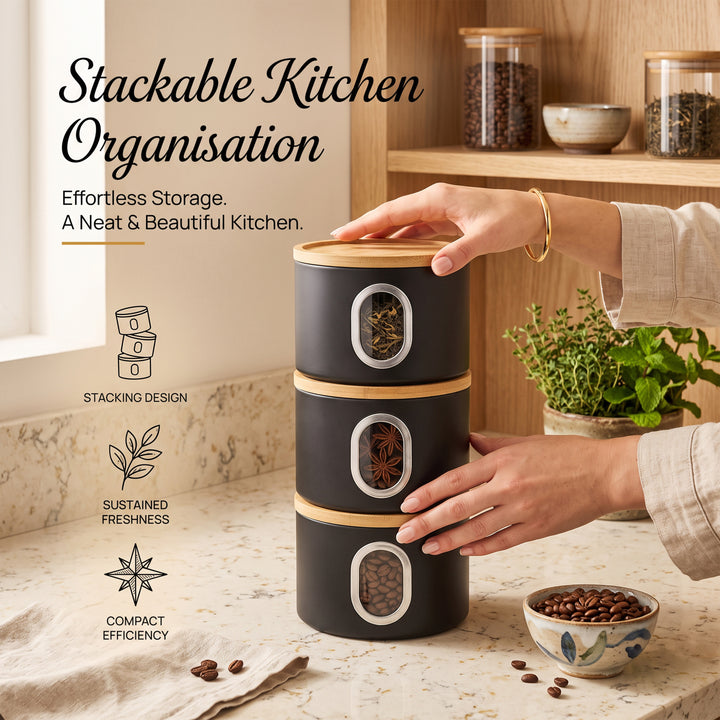 Tea Coffee Sugar Canister Set