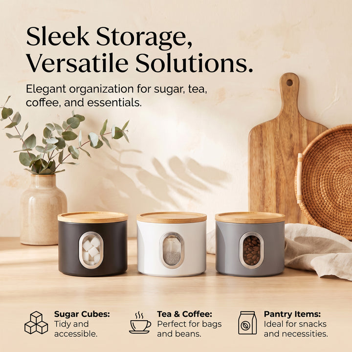 Tea Coffee Sugar Canister Set