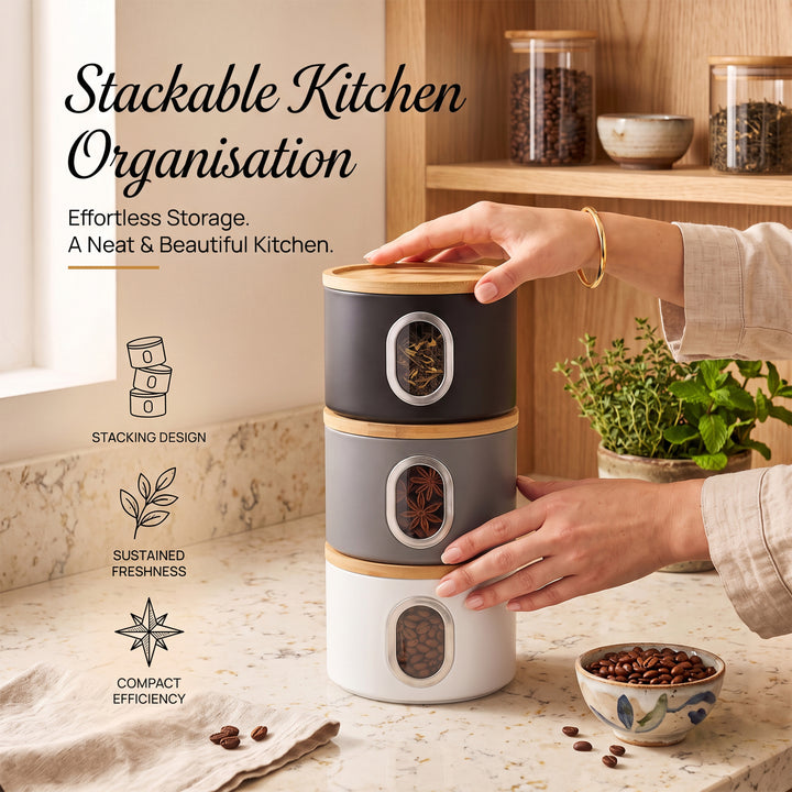 Tea Coffee Sugar Canister Set