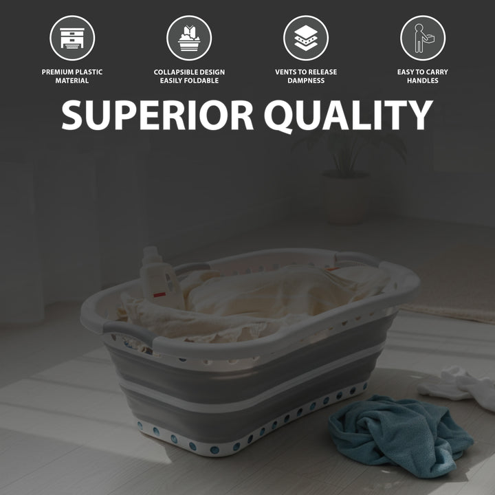 37L Foldable Collapsible Laundry Basket