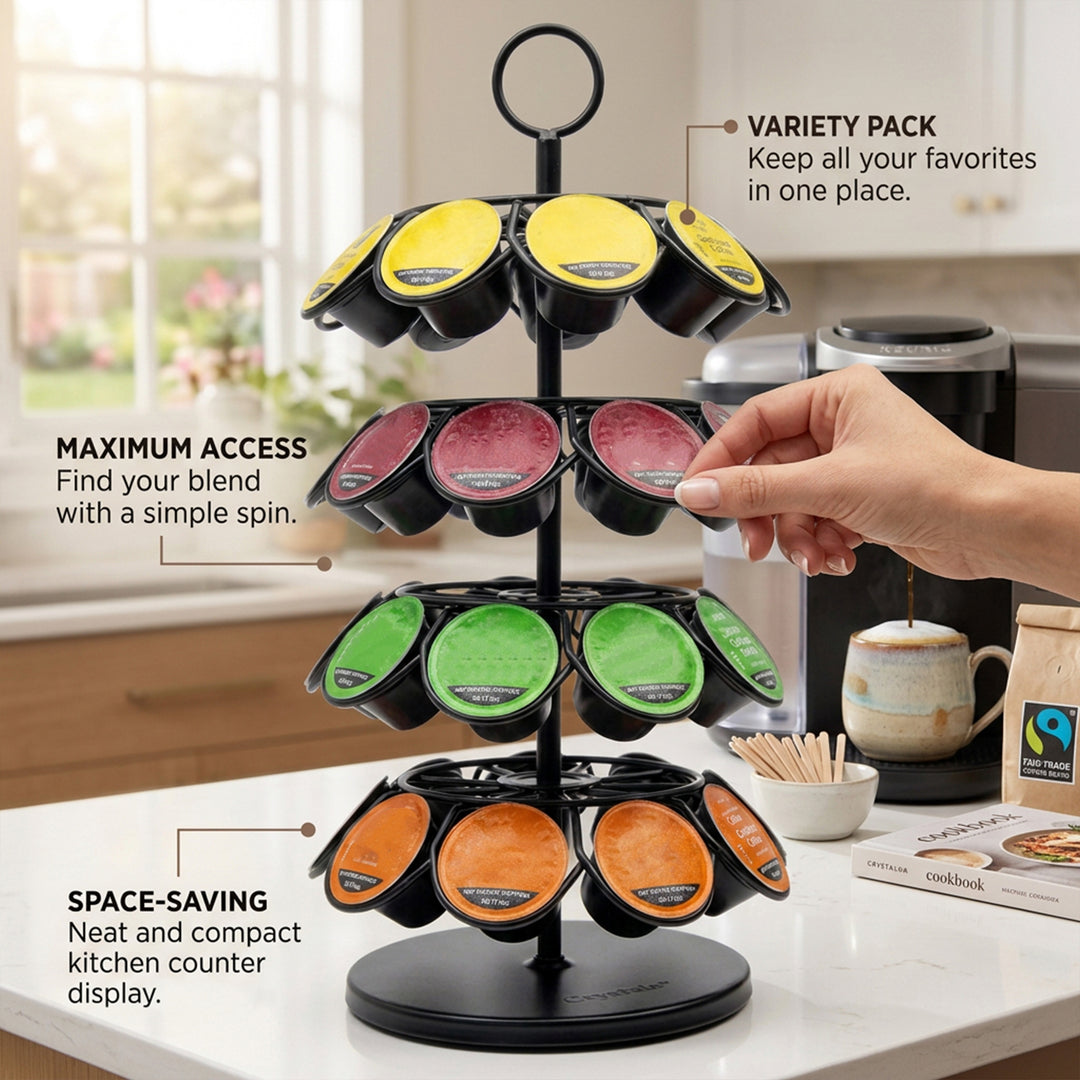 36 Coffee Pod Holder Revolving Stand