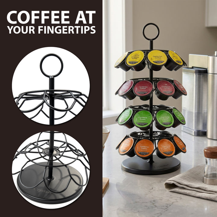 36 Coffee Pod Holder Revolving Stand