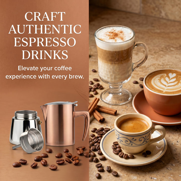 4-Cup Stainless Steel Espresso Maker