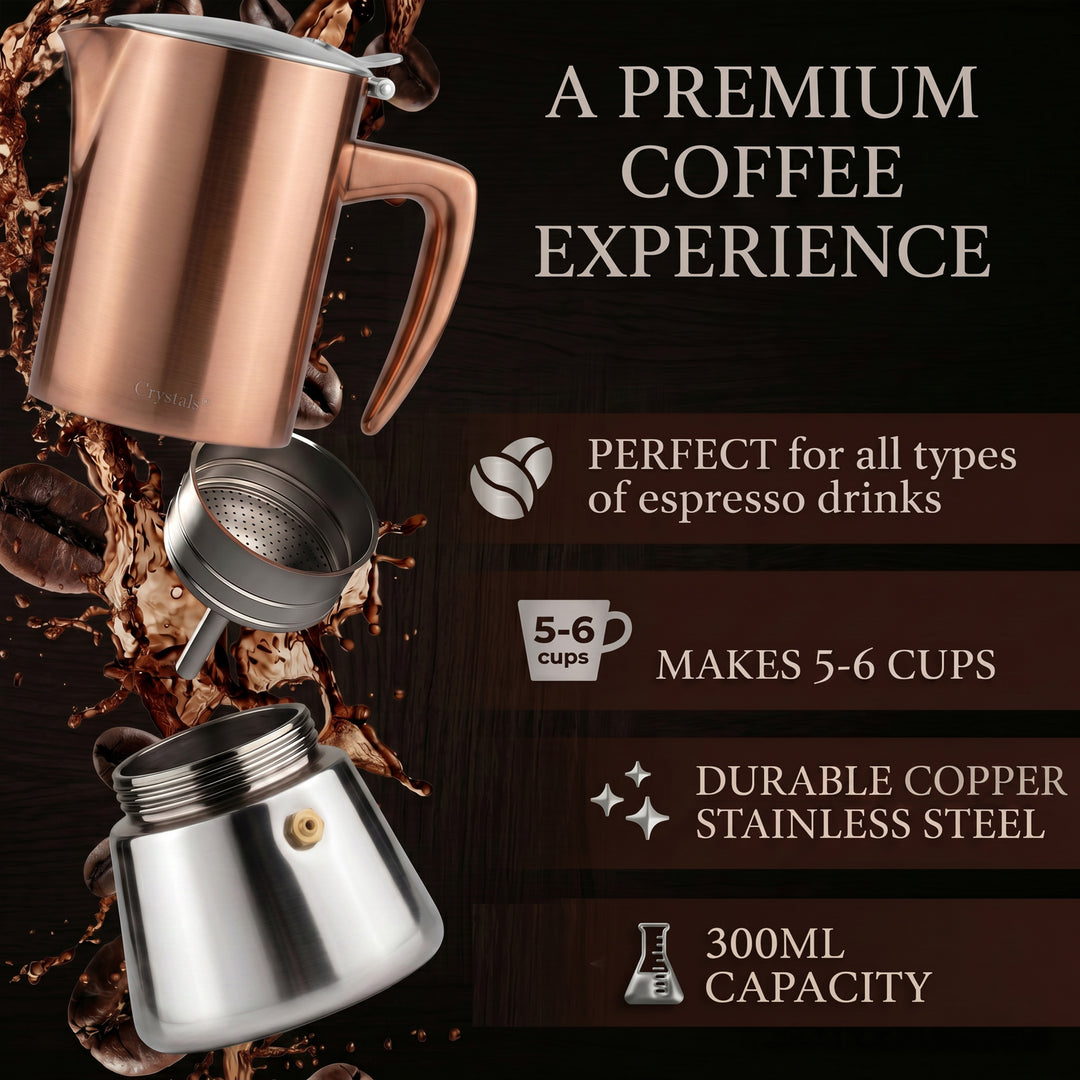 6-Cup Stainless Steel Moka Pot