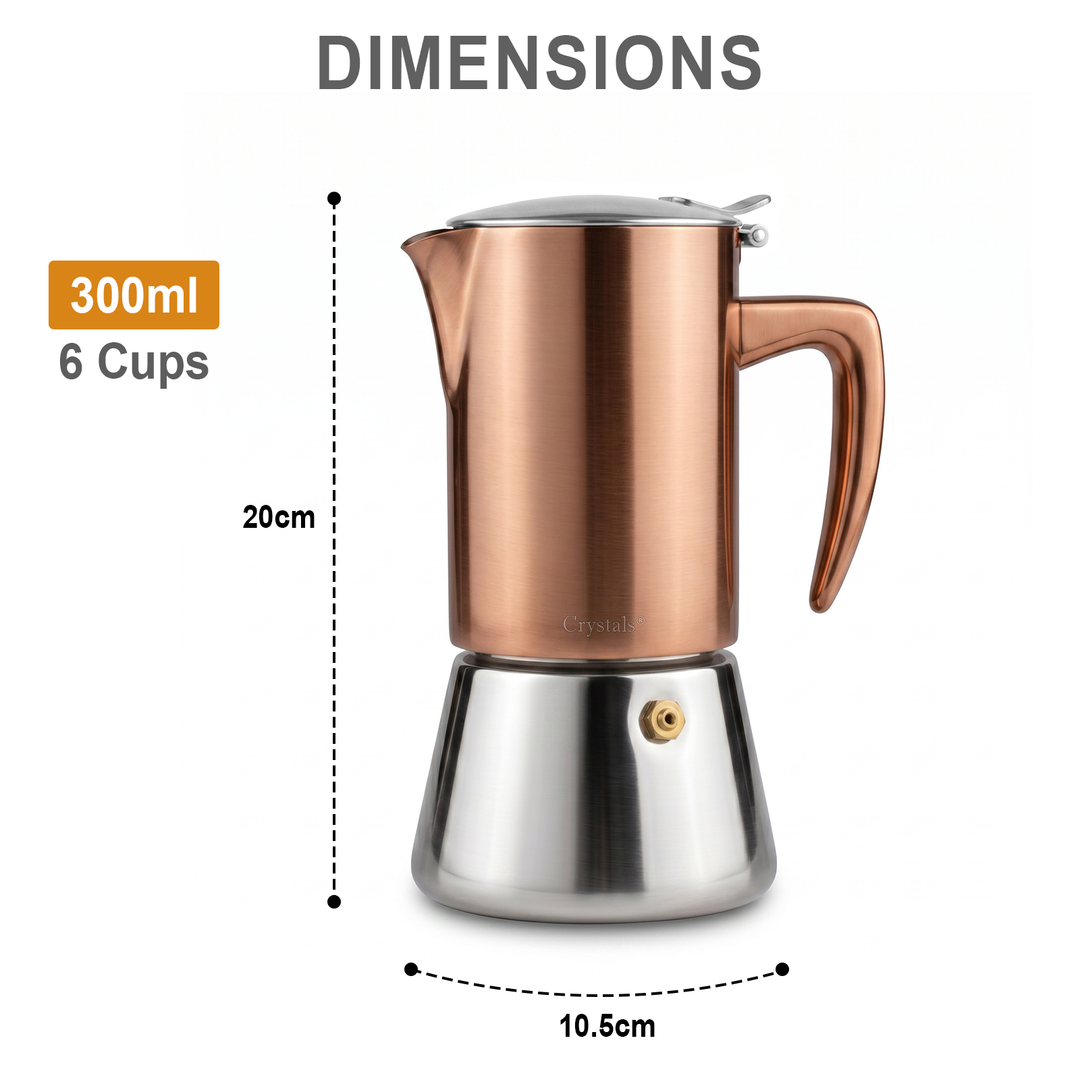 6-Cup Stainless Steel Moka Pot