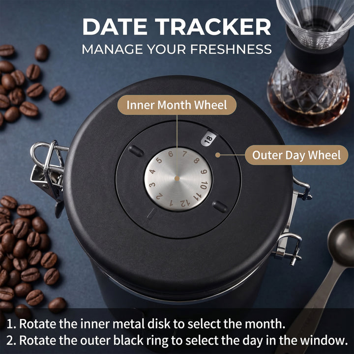 1800ml Stainless Steel Coffee Canister