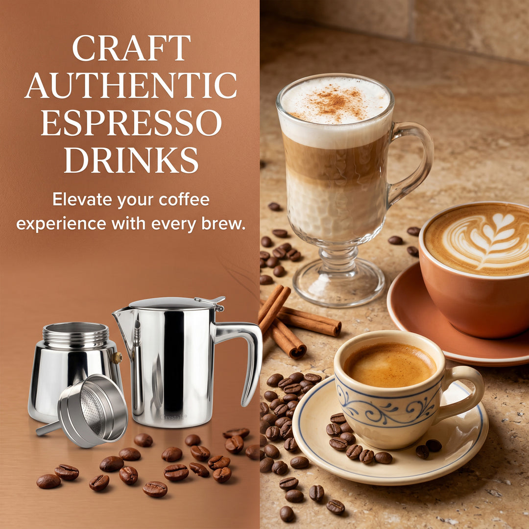 4-Cup Stainless Steel Espresso Maker