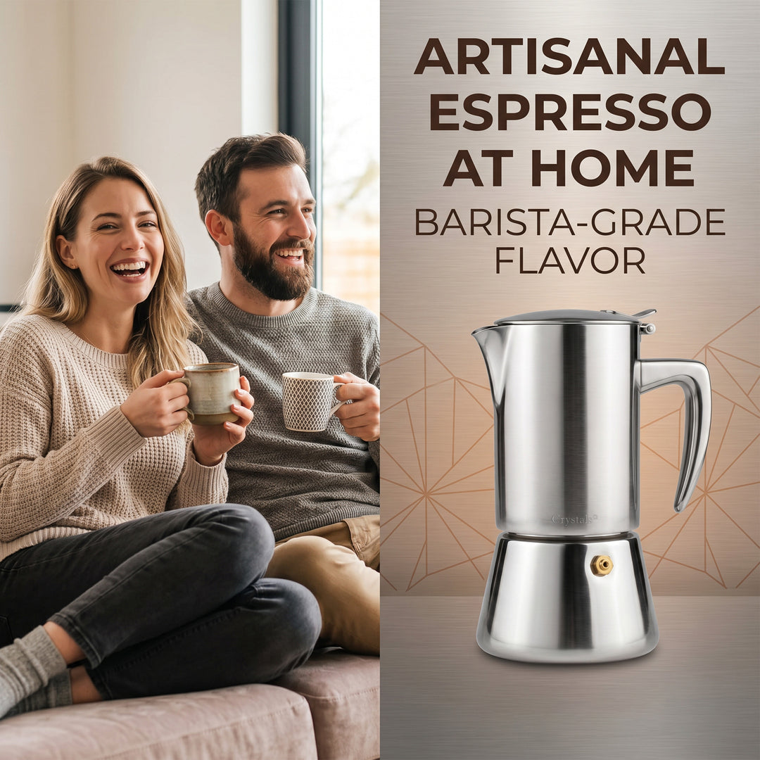 4-Cup Stainless Steel Espresso Maker