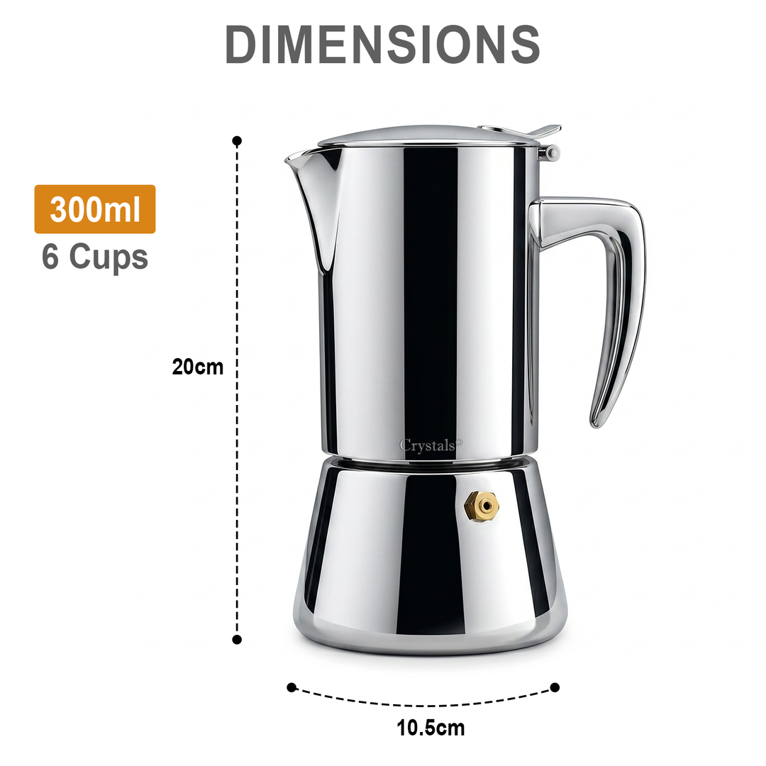 6-Cup Stainless Steel Moka Pot