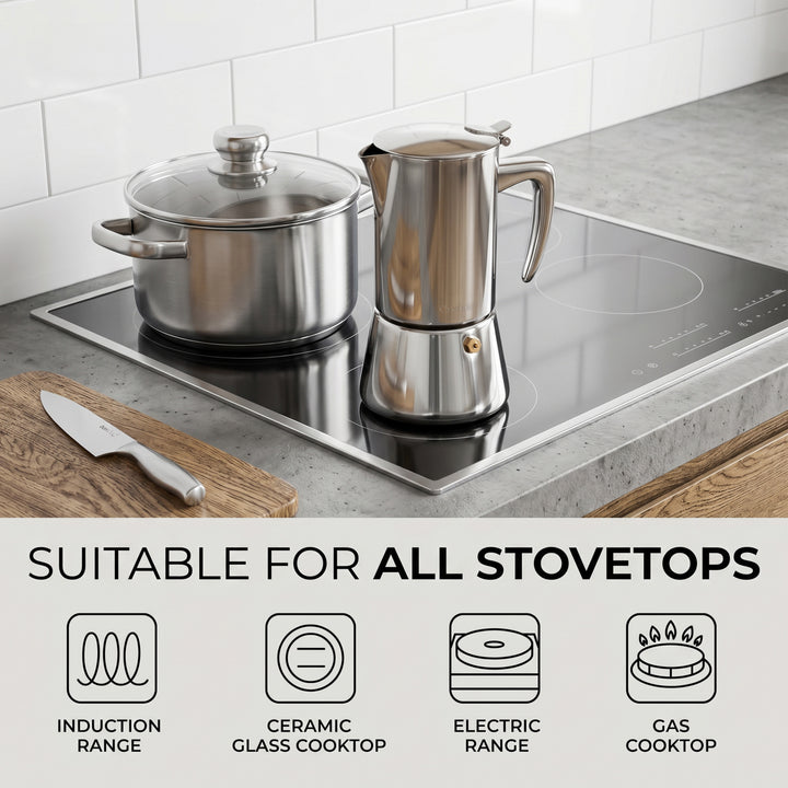 6-Cup Stainless Steel Moka Pot