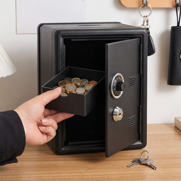 Mini Metal Coin Bank Locker