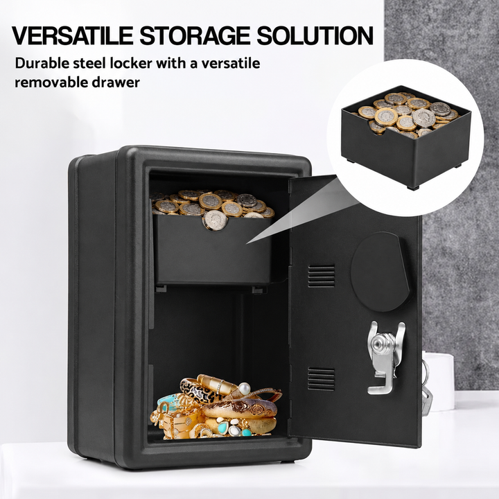 Mini Metal Coin Bank Locker