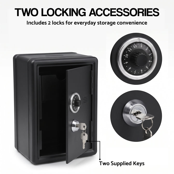 Mini Metal Coin Bank Locker