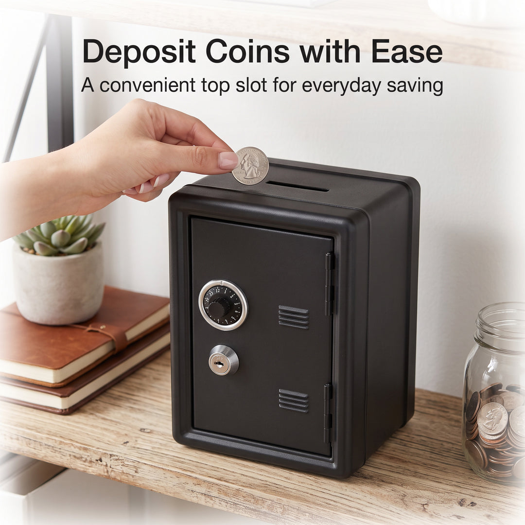 Mini Metal Coin Bank Locker