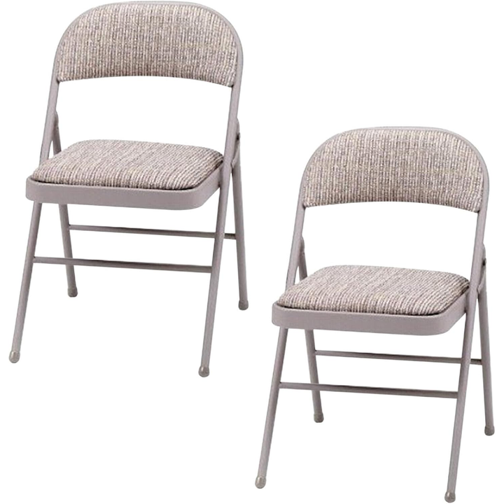 Folding Deluxe Office Back Rest Chair Grey