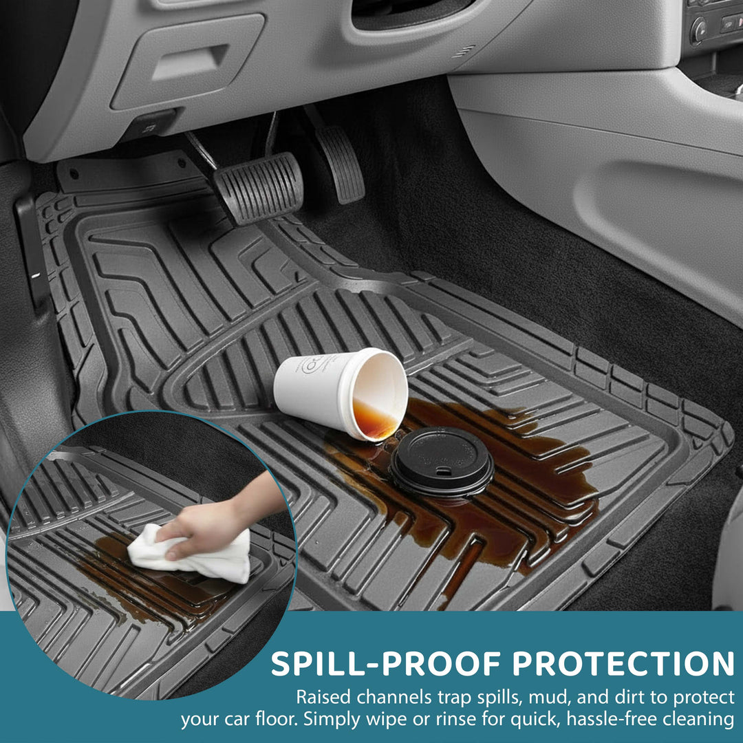 4 PCS Heavy Duty Rubber Car Mat