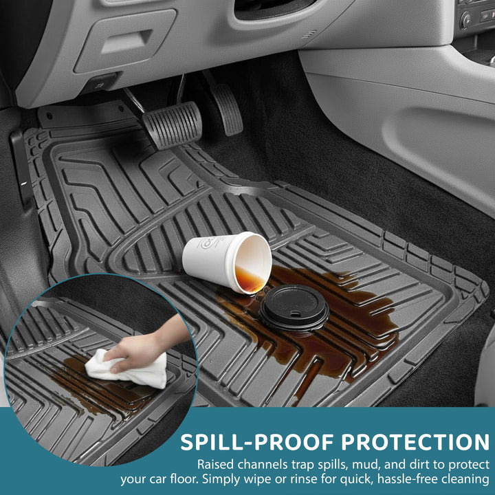 4 PCS Heavy Duty Rubber Car Mat