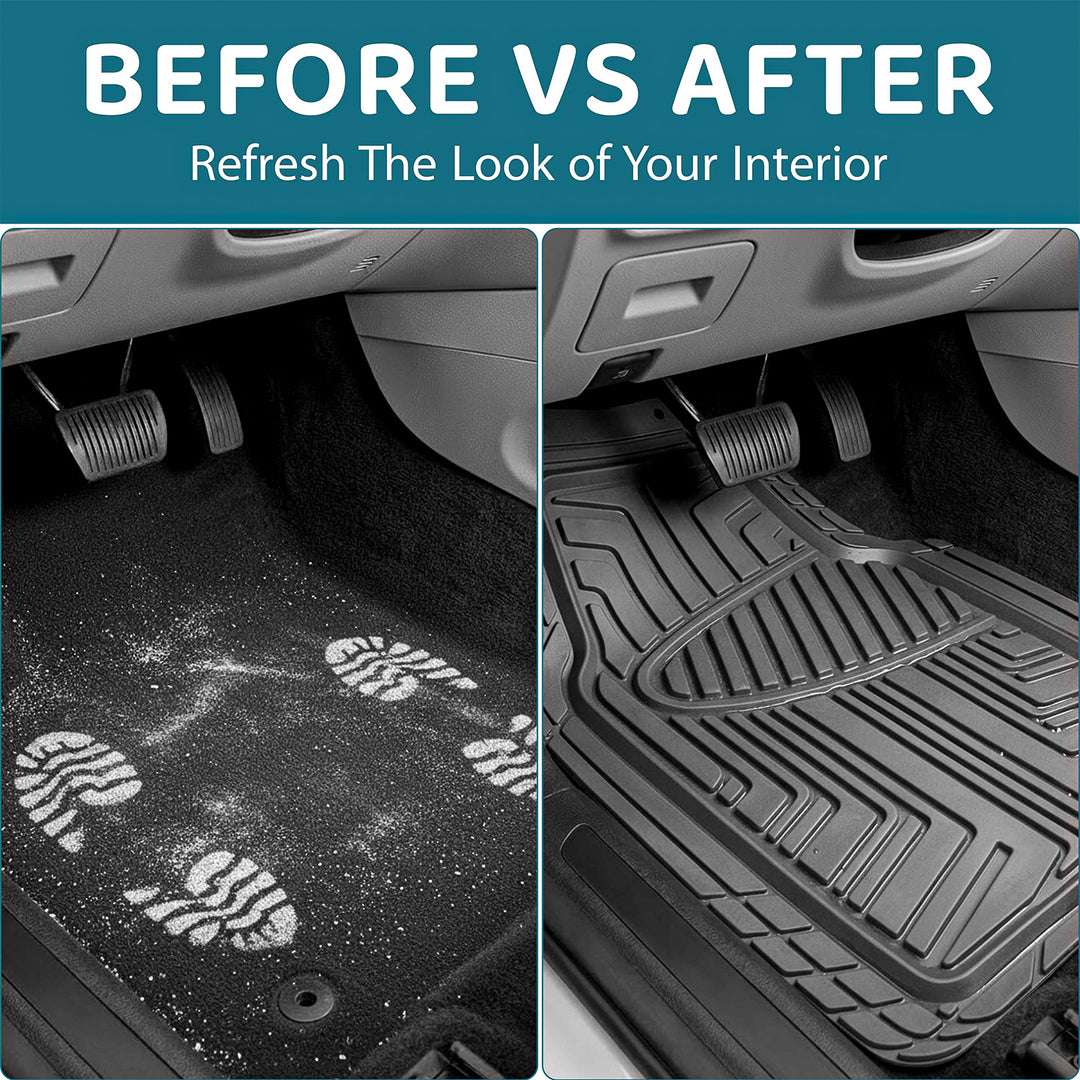 4 PCS Heavy Duty Rubber Car Mat