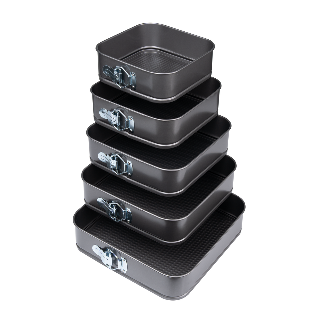 5Pcs Non Stick Square Cake Baking Trays