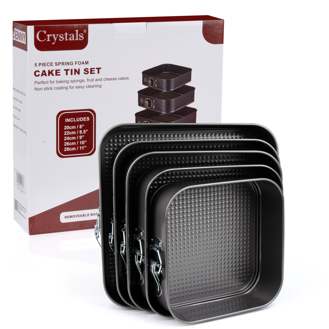 5Pcs Non Stick Square Cake Baking Trays