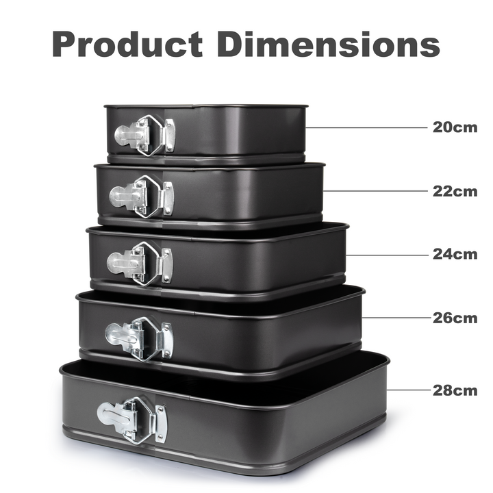 5Pcs Non Stick Square Cake Baking Trays