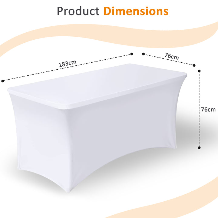 6ft Trestle Table Tablecloth Rectangular Cover