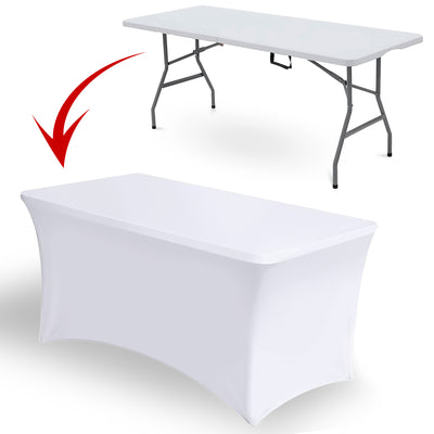 6ft Trestle Table Tablecloth Rectangular Cover